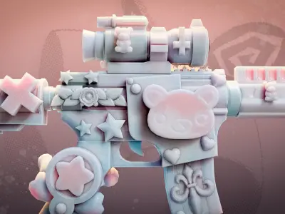 M4 Cute Low-poly 3D model