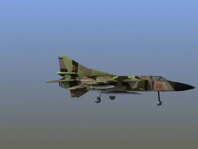 Mig-23 Flogger LD1 Low-poly 3D model