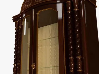 Classic Glass Cabinet 0001 Free 3D model purchase
