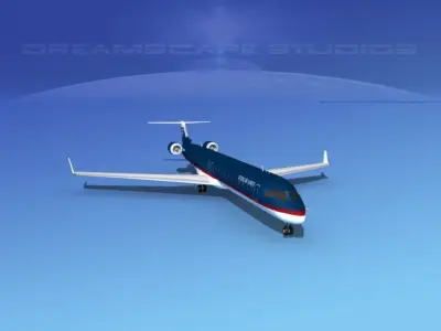Bombardier CRJ1000 Redding Air Express 3D model