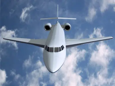 Dassault Falcon 2000dx private jet 3D model