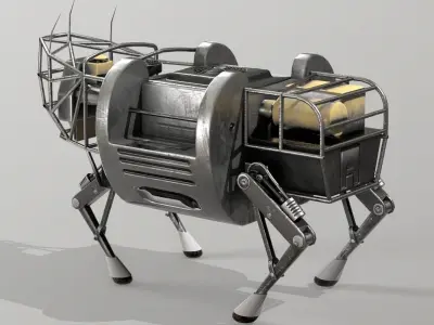 LS3 Robot Boston Dynamics Low-poly 3D model