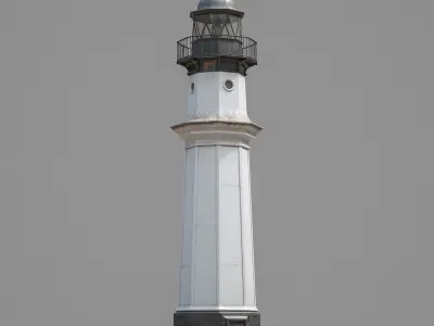 Old Metal Lighthouse 3D model