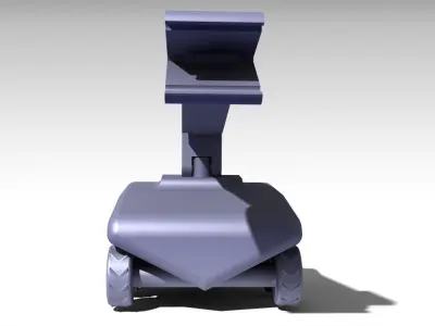 Unmanned Ground Vehicle  Low-poly 3D model