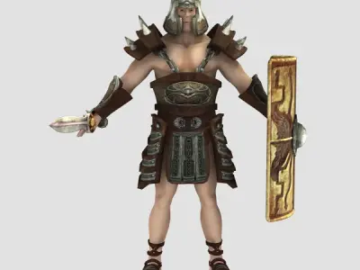 Spartacus for Unity Low-poly 3D model