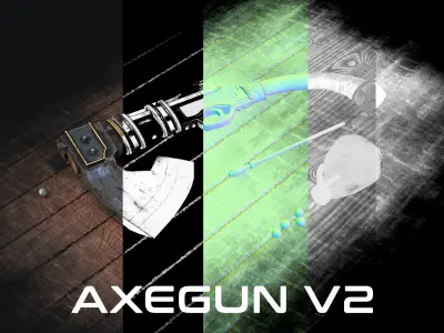 AXEGUN V2 Low-poly 3D model