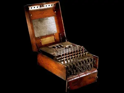 Enigma Machine - Old German WW2 Military Equipment Low-poly 3D model