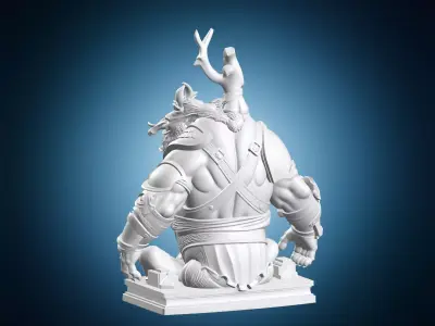 Ettin Mutant General Fantasy RPG Creature Monster Statue Figure 3D print model
