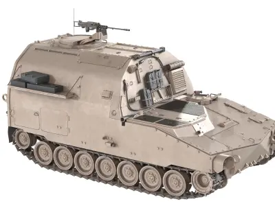 5 Military Vehicles Collection v10 Low-poly 3D model