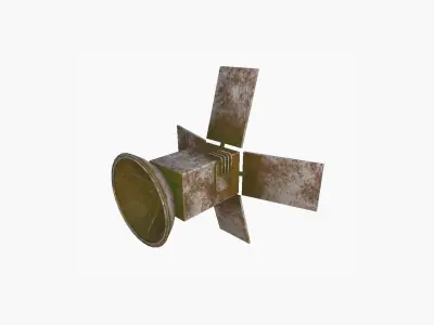 Satellite G11 Destroyed - SciFi Space Design Low-poly 3D model