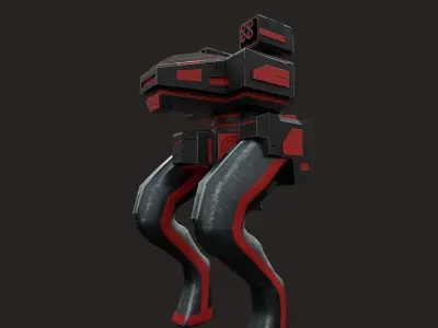 SCI FI WAR ROBOT Low-poly 3D model