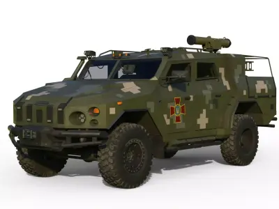 Novator light armored vehicle Stugna P 3D model