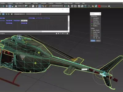 UH 72 Lakota Low-poly 3D model