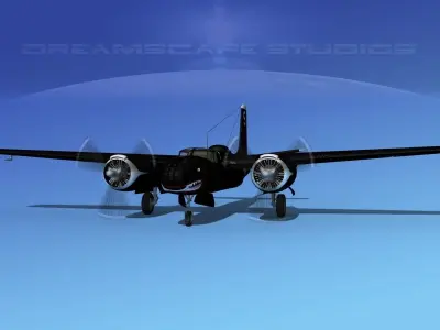 Douglas B-26B Invader V03 USAF 3D model