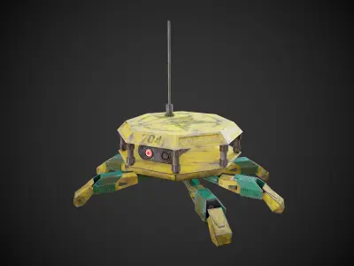 Military drone Low-poly 3D model