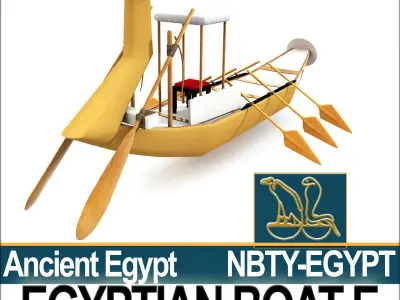 Ancient Egypt Boat E 3D model