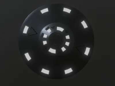 Alien Flying Saucer Low-poly 3D model