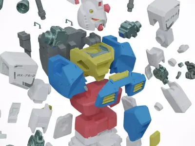 RX-78-2 Gundam High Detail Static Model  180mm or 7 inches 3D print model