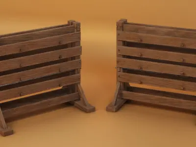 Medieval Weapon Racks Free low-poly 3D model