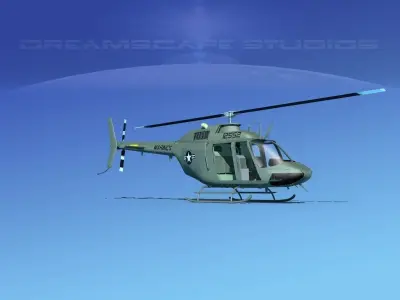 Bell OH-58B US Marines 3D model