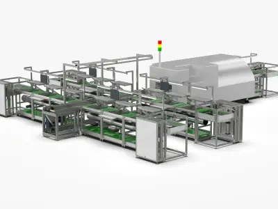 Selective Soldering Production Line 3D model