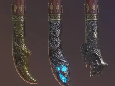 Leviathan axe God of war ragnarok Low-poly 3D model