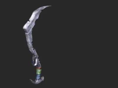 Machete Mid Poly Low-poly 3D model