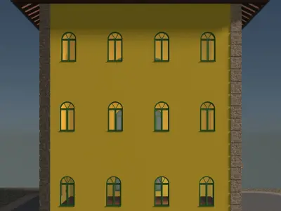 Vintage building 2406 3D model