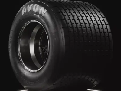 Avon Cut Wet Historic Tire Real World Details 3D model