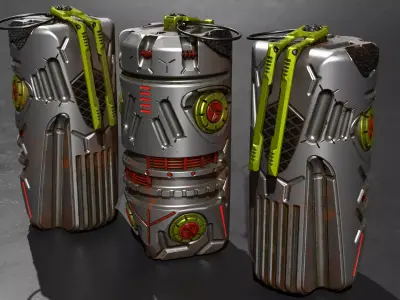 sci fi grenade 3D model order