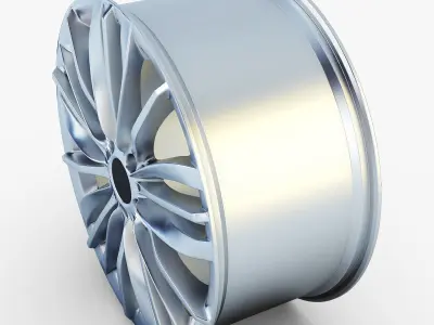 Style 332 wheel silver Mid Poly Low-poly 3D model