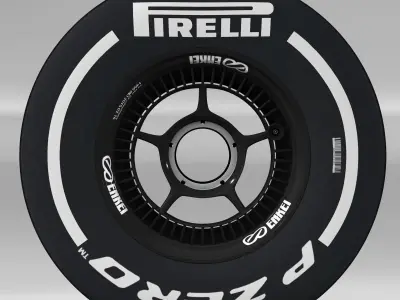 enkei medium front tyre Low-poly 3D model