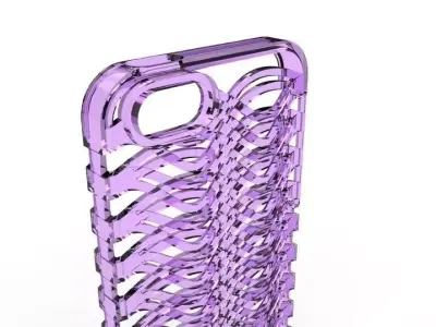 3d printed or cast metal iphone 5 case the ribcage case Free 3D model
