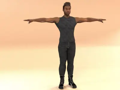 African Male 01 Low-poly 3D model