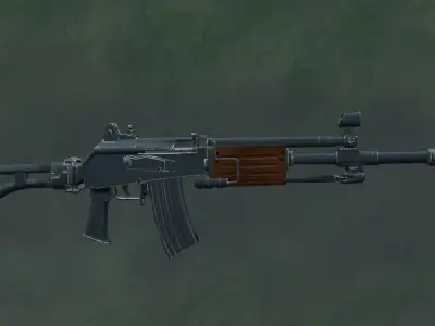 Assault Rifle Galil Arm 556 - Asset Free low-poly 3D model