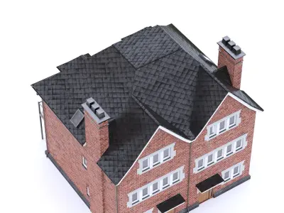 English Brick House 22 Low-poly 3D model