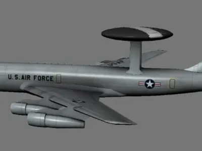 E-3 AWACS Low-poly 3D model