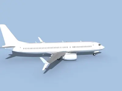 Boeing 737-800 Max Unmarked 2 3D model