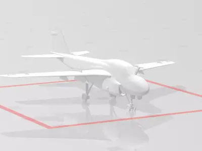 A6 intruder military jet 3d print model 3D print model