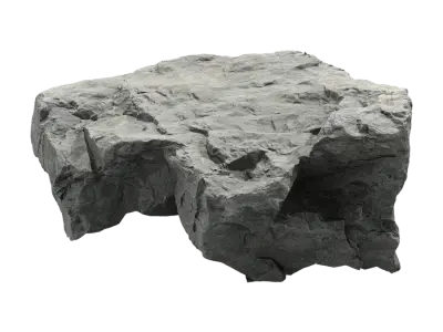  Cool Toned Jagged Large Rock Boulder Model 