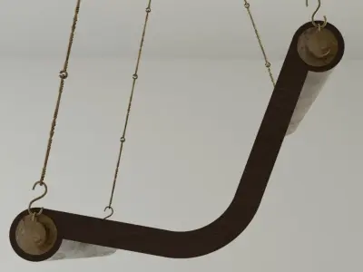 Unique Wooden Swing 3D model