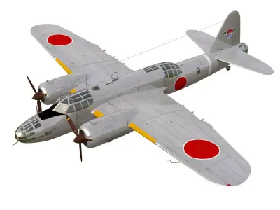 Ki49 Type 100 heavy bomber Donryu 3D model