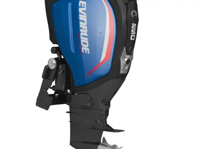 Evinrude E-TEC G2 Outboard Motor 3D Model 3D model