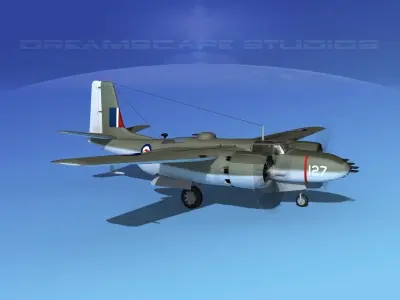 Douglas A-26B Invader Australia 3D model