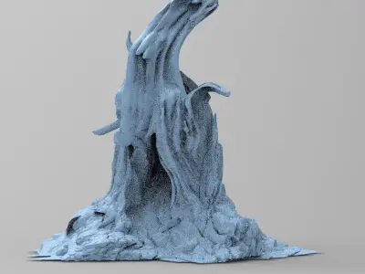 Medieval Hollow Tree 4 3D model