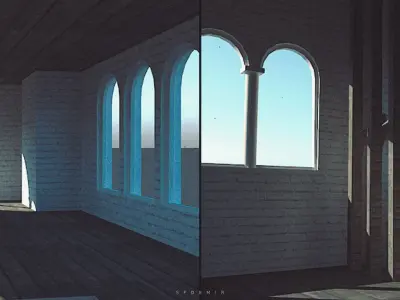 Gondor House Building Low-poly 3D model