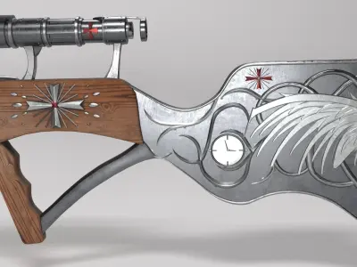 Crossbow of hunters of the Holy Order Low-poly 3D model