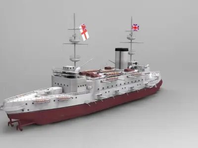 Majestic-class Battleship 3D Model 3D model