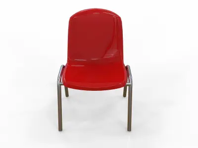Simple Plastic Chair Free low-poly 3D model