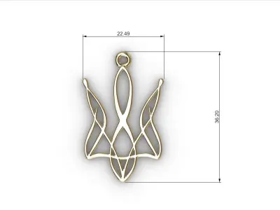 Ukraina trident Free 3D print model